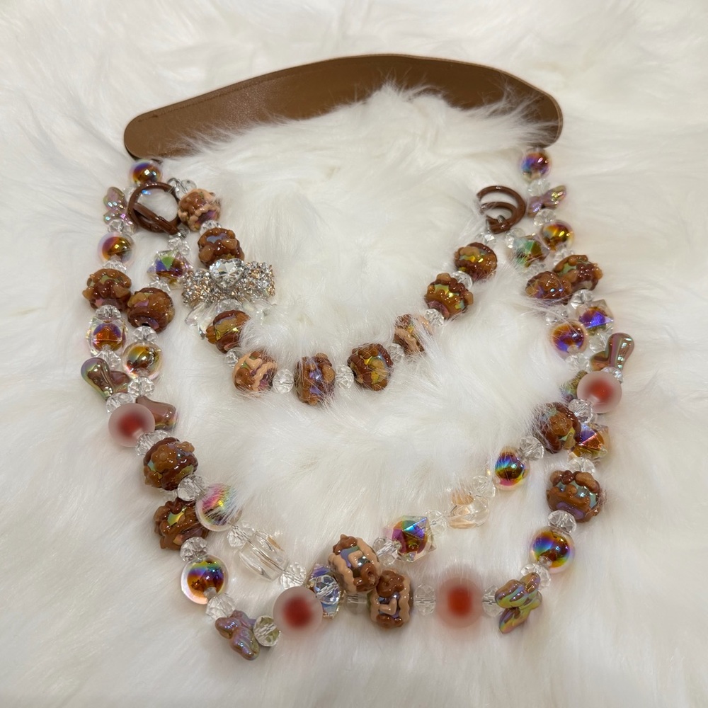 🤎Brown Handmade Beaded Phone Charm